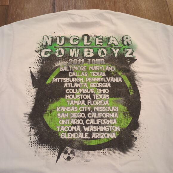 Nuclear Cowboyz 2011 Tour Adult XL Shirt BMX Bike Motorcross Redbull Faded Green - Picture 7 of 7